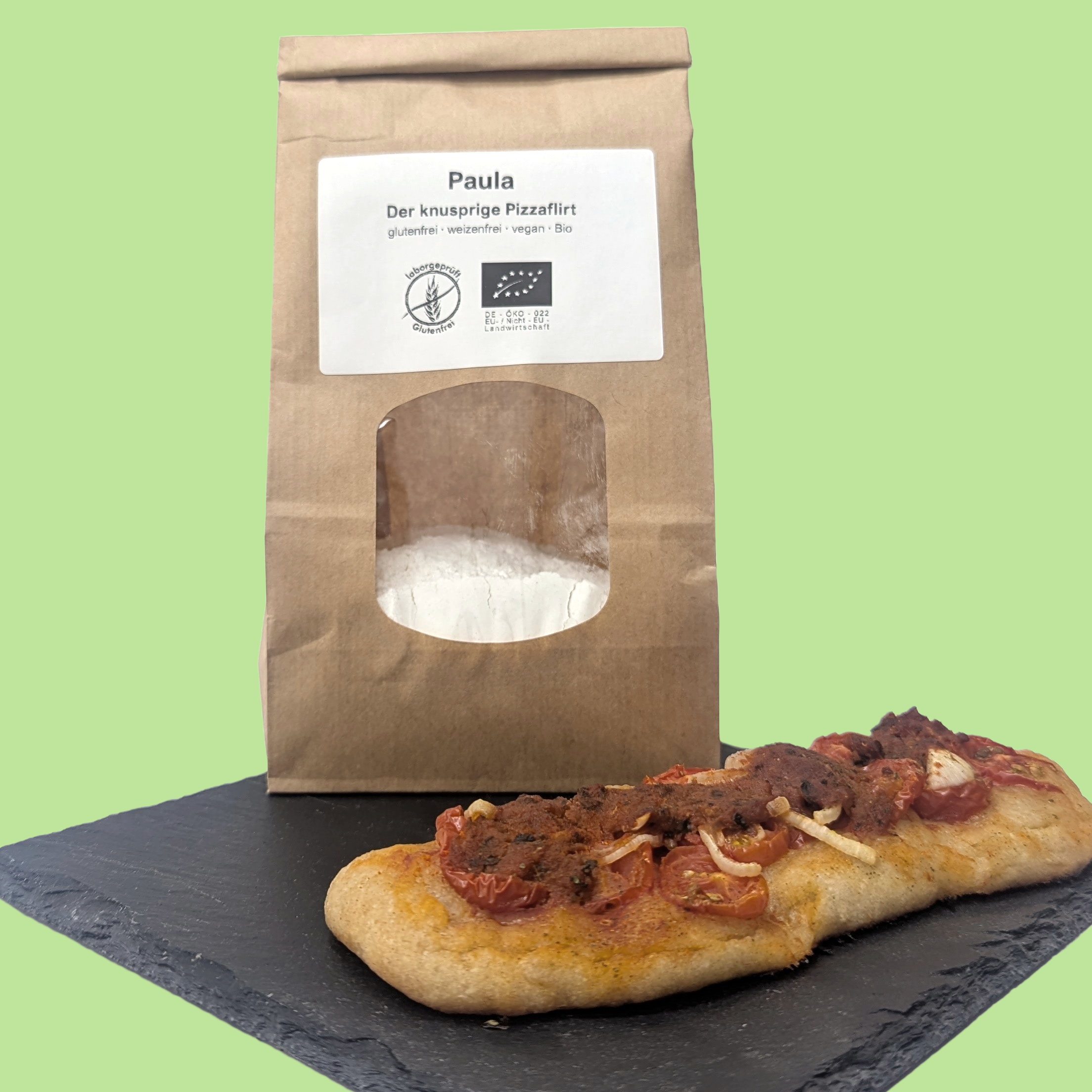 Paula - Der knusprige Pizzaflirt - glutenfreie Bio-Backmischung