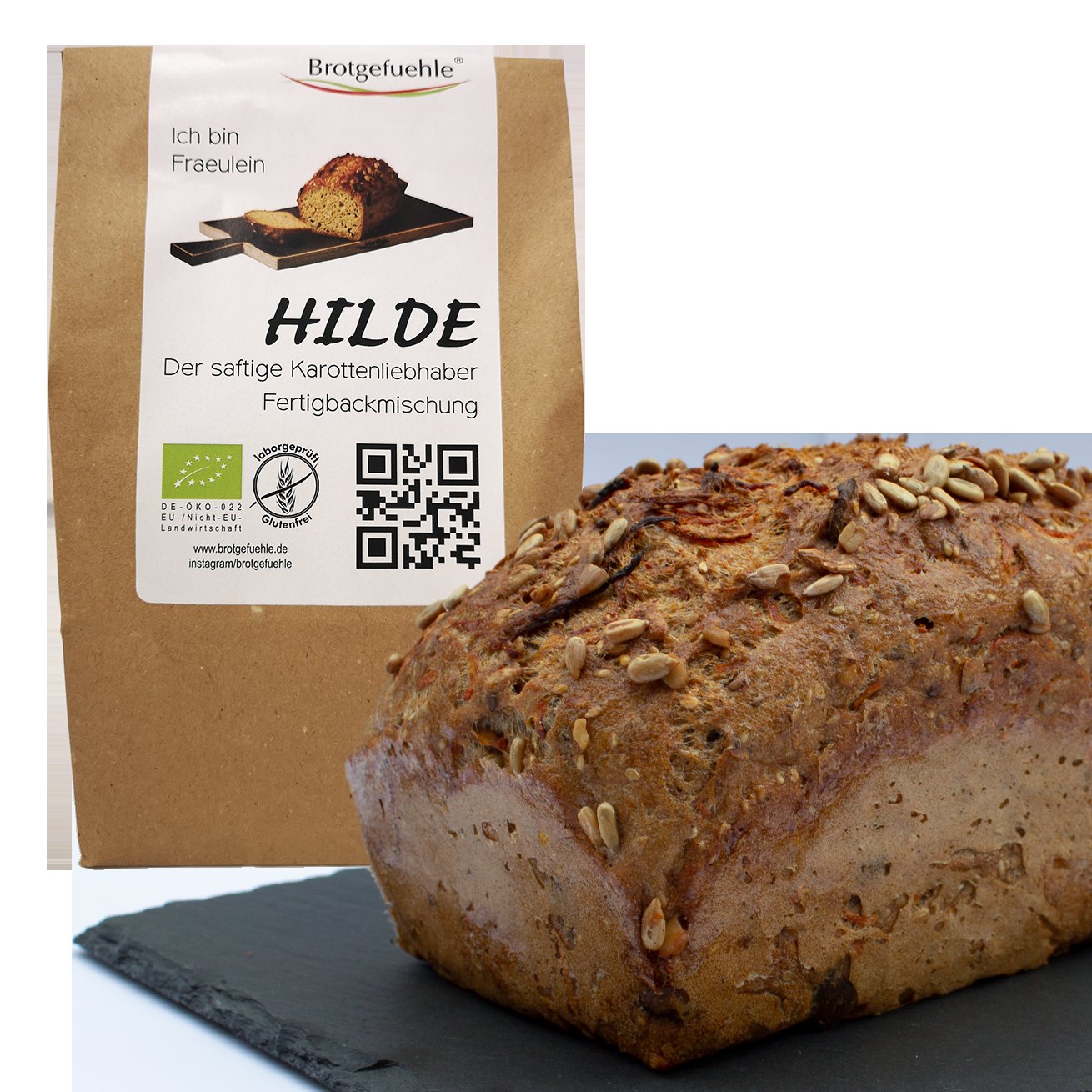 Fräulein Hilde Brotbackmischung mit Brot