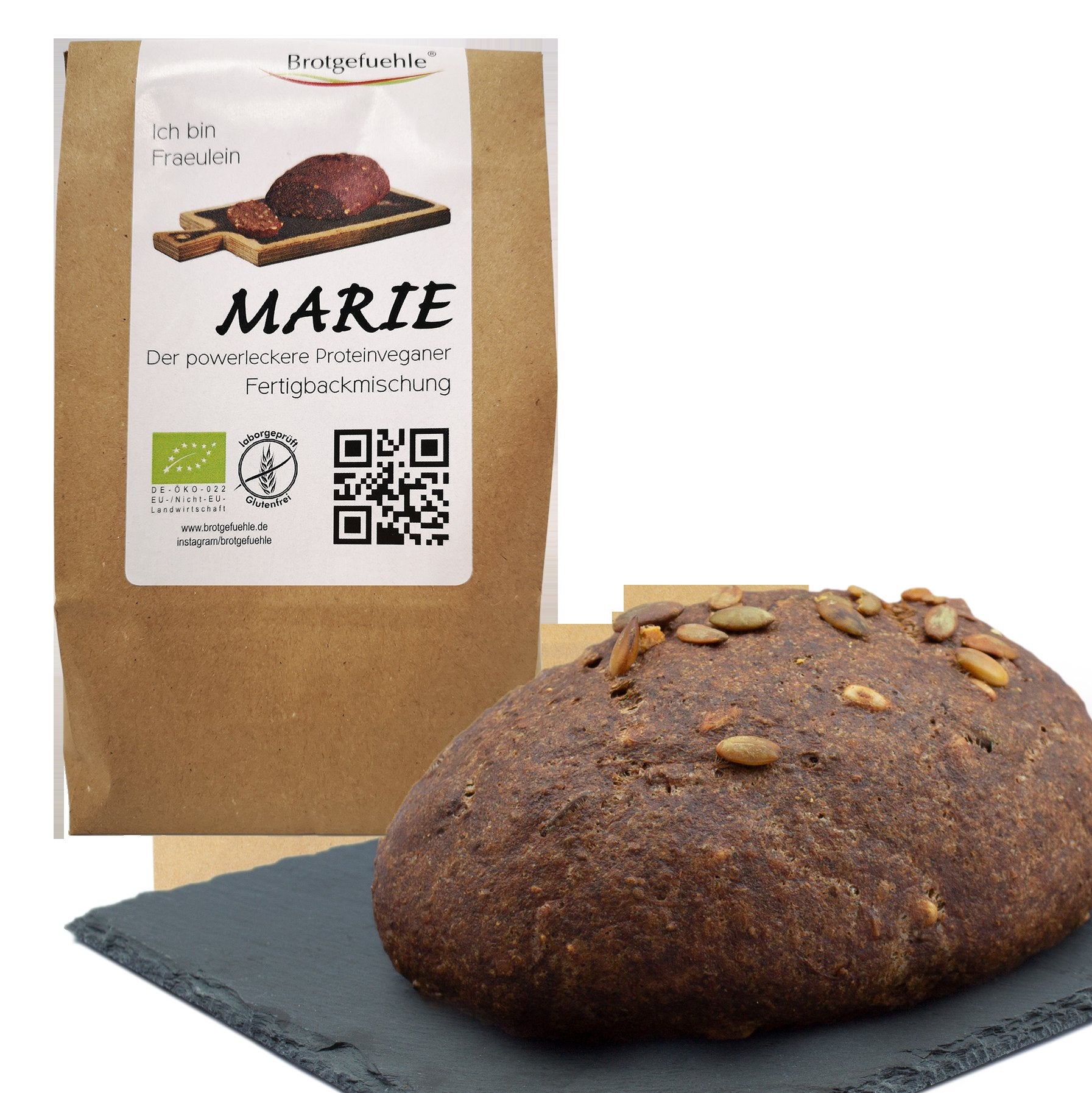 Fräulein Marie Brotbackmischung mit Brot